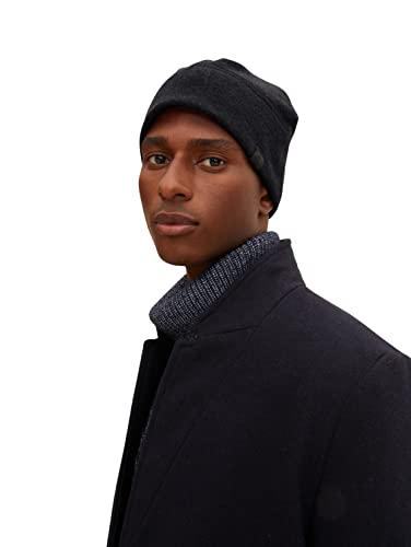 TOM TAILOR Męskie Mouliné czapka beanie 1033632, 19109 - Dark Grey Light Grey Mouline, ONESIZE