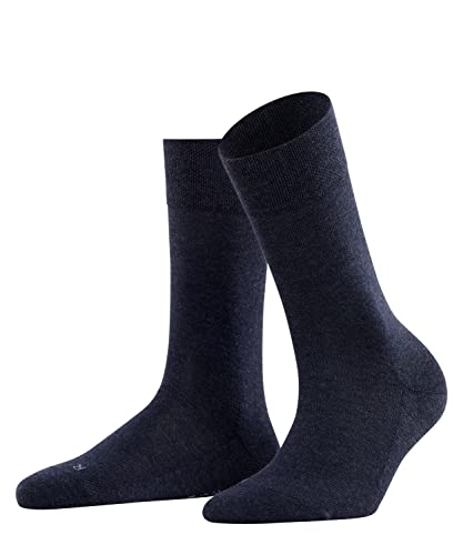 FALKE Kobiety Skarpety Sensitive London W SO Zrównoważona Bawełna bezuciskowe 1 Para, Niebieski (Navy Melange 6127), 39-42