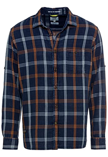 camel active Męska koszula 409133/1S23, niebieska (Night Blue), XL, niebieski (Night Blue), XL