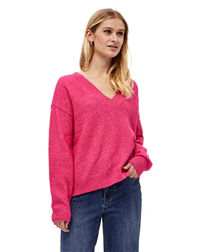 Desires Damski sweter GEA z dekoltem w serek, fuksja fioletowy, 3XL