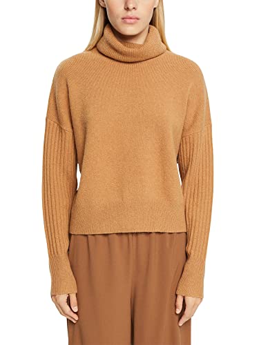 edc by ESPRIT Damski sweter 092CC1I301, 260/LIGHT Taupe, XXL