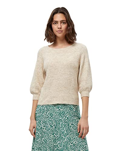 Peppercorn Damski sweter raglanowy Flores, Ciepły piaskowy melanż, XS