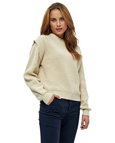 Minus Damski sweter z dzianiny Arya, piaskowo-szary, XL, Piaskowy szary, XL