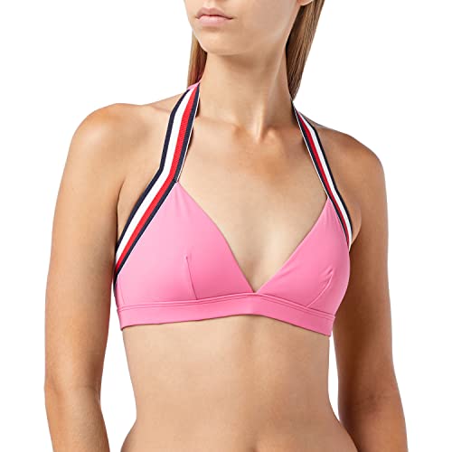 Tommy Hilfiger Damski trójkątny top bikini Rp, Promieniujący róż, XS