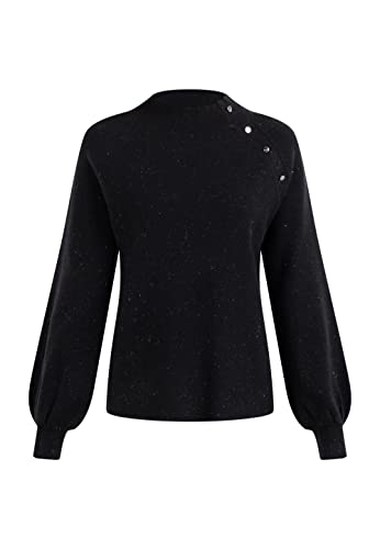 baradello Damski sweter z dzianiny Turtleneck 39725046-BA01, czarny, XS/S, czarny, XS-S