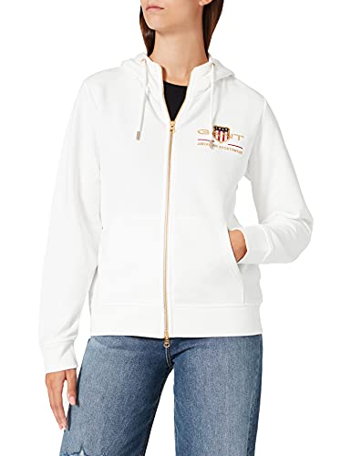 GANT Damska bluza z kapturem 4204689-113-XXL Archive Shield na zamek błyskawiczny, skorupa jajka, XXL, Skorupa jajka, XXL