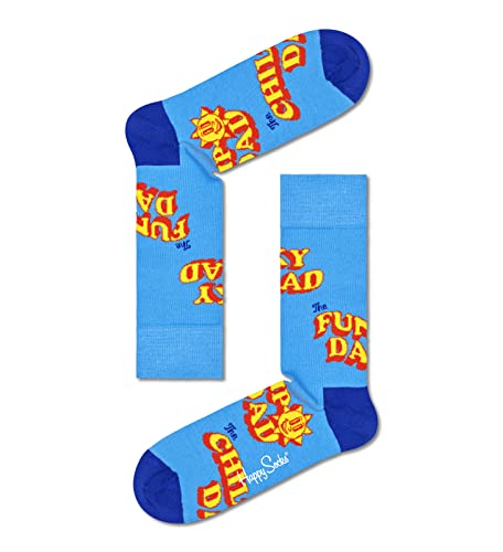Happy Socks Unisex Happy Number One Dad Socks, niebieskie, M-L UK, NIEBIESKI, Medium-Large