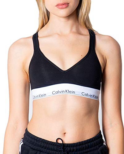 Calvin Klein Bralette Lift Biustonosz, Czarno-Biały, S
