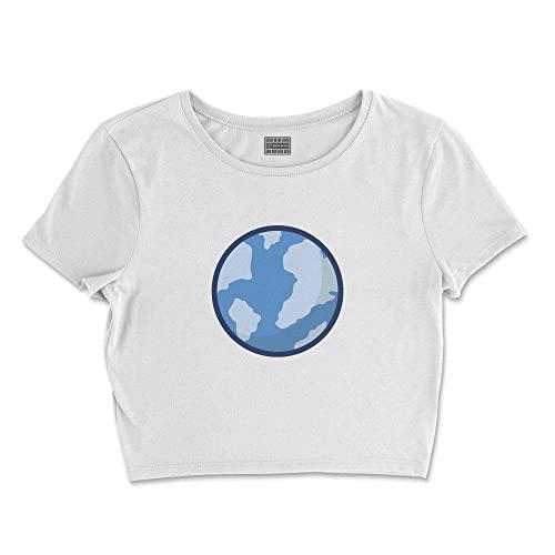 Bona Basics, Damski T-shirt basic, z nadrukiem cyfrowym, 100 bawełny, biały, swobodny, damski top, rozmiar: S, biały, S
