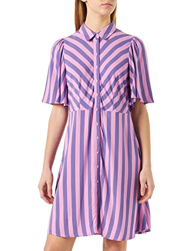 YAS Sukienka damska, Orchidea/paski: aster Purple, M