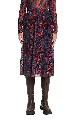 ESPRIT Spódnica midi z plisowaną plisą, 405 / ciemnoniebieski., XXL