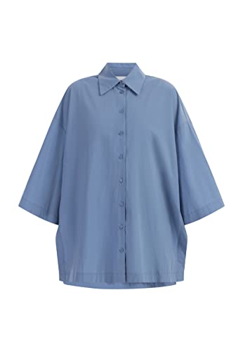 RISA Damska koszula oversize teylon 25326388, niebieska, XXL, niebieski, XXL