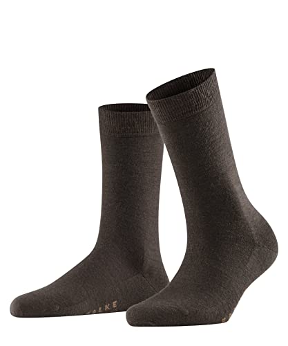 FALKE Kobiety Skarpety Softmerino W SO Wełna Merynosa Bawełna jednokolorowe 1 Para, Brązowy (Dark Brown 5239), 35-36