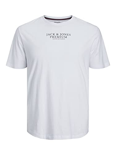 JACK & JONES PLUS Jprbluarchie Ss Tee Crew Neck Ps T-Shirt męski, biały, 6XL