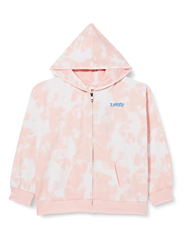 Levi's Dziecięca bluza z kapturem z zamkiem na całej długości, dla dziewczynek, 10-16 lat, Farba do krawata migdałowego, 10 lat