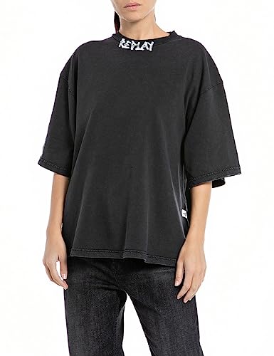Replay Damska bluza oversize, 099 Blackboard, XS