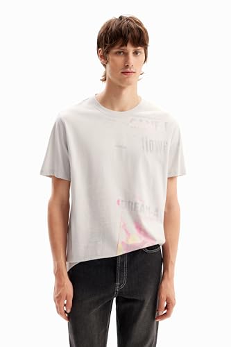 Desigual T-shirt męski Ts_Peter, czarny, XXL
