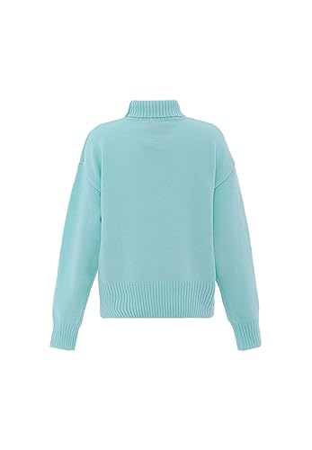 Aleva Damski sweter Slouchy z golfem akryl delikatny miętowy rozmiar XS/S, Delikatna mięta, XS