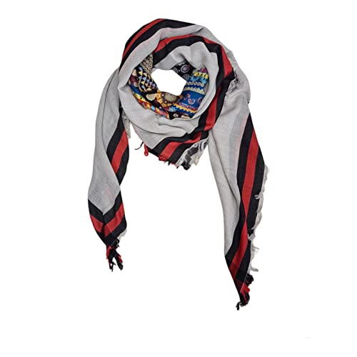 Marco Pascali Foulard Szalik damski, Szary/Nadruk, 140x140