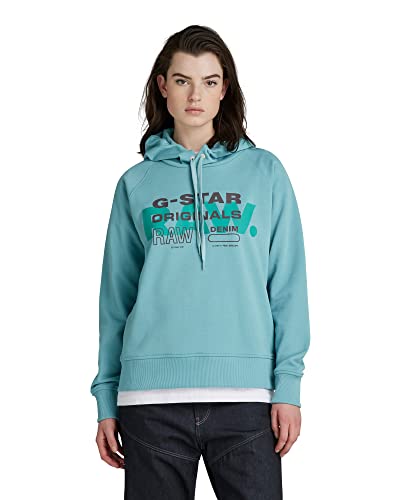G-STAR RAW Raglan Raw Originals bluza damska z kapturem, Niebieski (Ocean D22117-a613-826), M