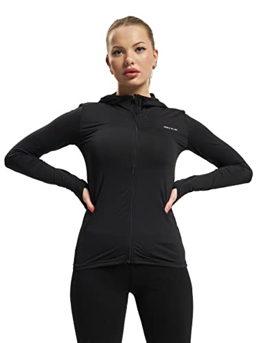 ONPMILA LS Zip Hood Train Top Noos, czarny, S