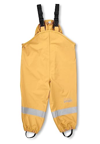 Sterntaler Unisex spodnie z szelkami przeciwdeszczowymi bez podszewki, średni żółty, 80