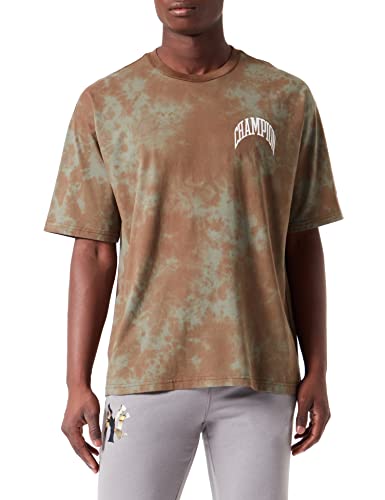 Champion Męski t-shirt Rochester 1919 City Exporer Tie Dye T-Shape S-s, zielony (DUK), XL, zielony (Duk), XL