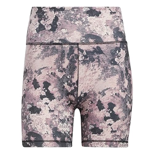 adidas Damskie legginsy Yo STO AOP SHO, Malmag/Carbon/nadruk, S