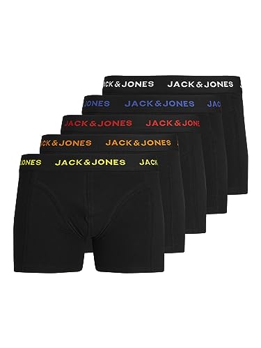 JACK&JONES JUNIOR bokserki chłopięce, Black/Pack:black – black – black – black, 140
