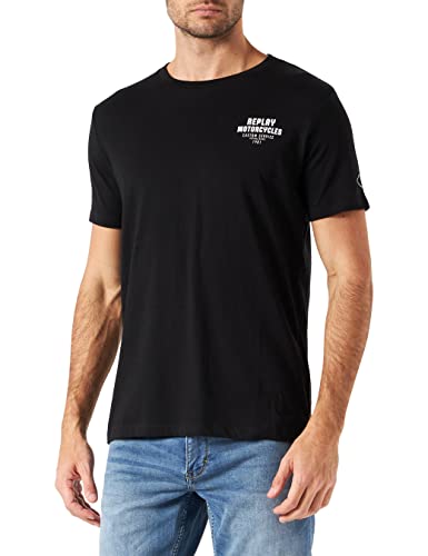 Replay Męski T-shirt M6351, 098 czarny, M