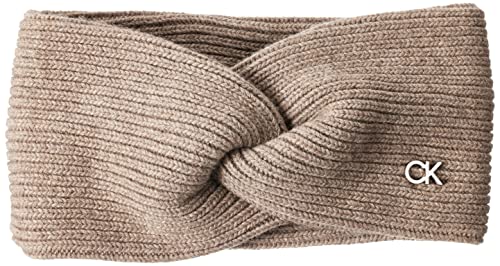Calvin Klein Damska opaska na głowę Re-Lock Inna czapka, Głęboki szarobrązowy, Rozmiar uniwersalny