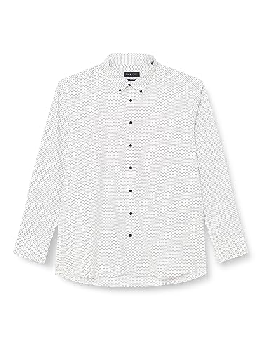 bugatti Męska koszula rekreacyjna, rękaw 1:1, biały-10, 3XL