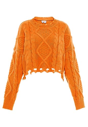Gaya Damski top z dzianiny POMARAŃCZOWY XL/XXL