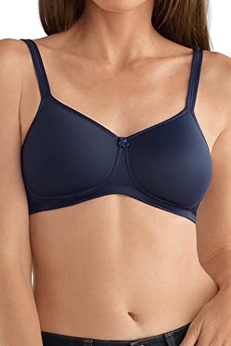 Amoena Damski biustonosz Mara Padded Wire Free Pocketed Bra, granatowy, 75A