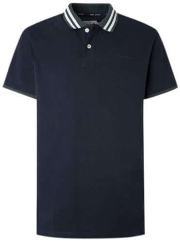 Pepe Jeans Męska koszulka polo Larry, Niebieski (Dulwich), L