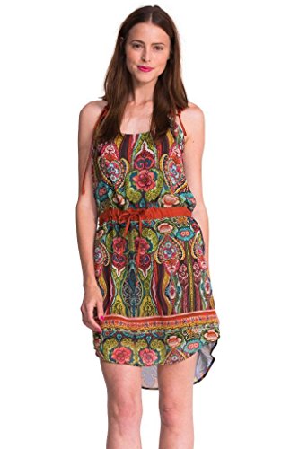 Desigual Damska sukienka Edith, Zielony - Vert (Lima Fluor), 34 PL