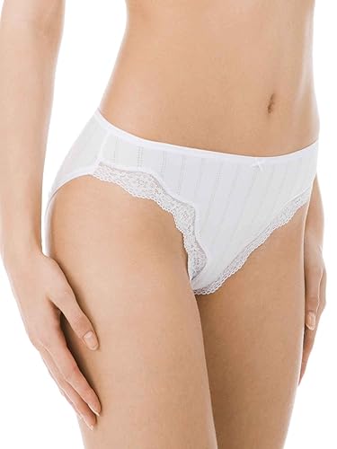 Calida Damskie etui Toujours Hipster z bawełny kalesony z koronką Dresdner, biały, M