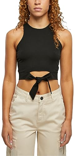 Urban Classics Damski top damski z koronką, czarny XXL, czarny, XXL