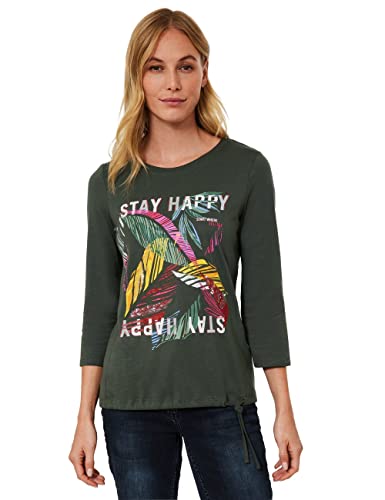 Cecil Damska koszulka z nadrukiem, Deep Pine Green, S