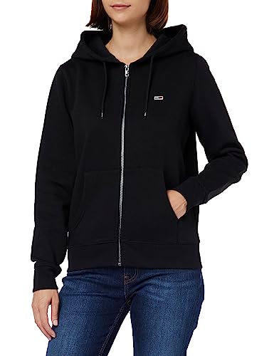 Tommy Jeans Damska bluza z kapturem Tjw Regular Zip Through Sweater, Czarny, XXS