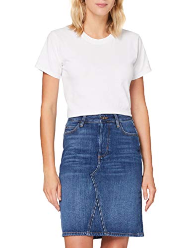 Cross Jeans Damska spódnica Ellie, Ciemny średni niebieski, 52 PL