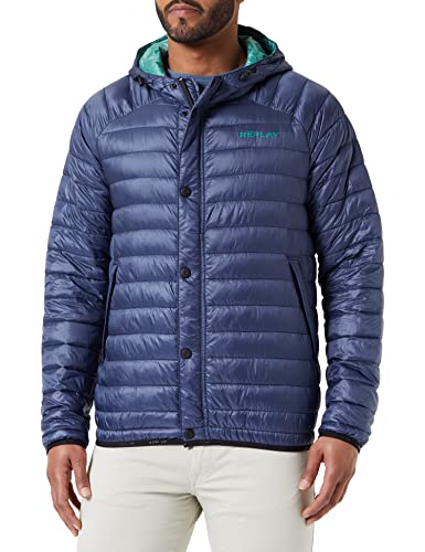 Replay Męska kurtka nylonowa, Ocean Blue 714, M
