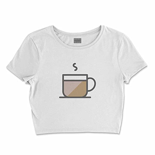 Bona Basics, Damski T-shirt basic, z nadrukiem cyfrowym, 100 bawełny, biały, swobodny, damski top, rozmiar: S, biały, S