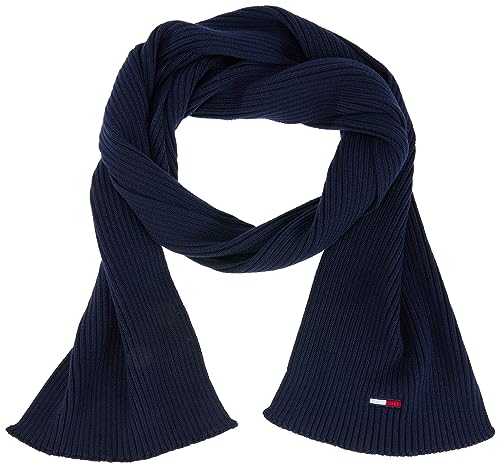 Tommy Jeans Męskie szaliki z flagą TJM, granatowe, jeden rozmiar, Ciemna granatowa, Rozmiar uniwersalny