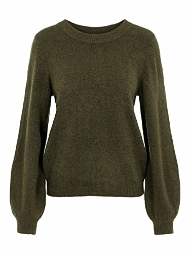 OBJECT Damski sweter OBJEVE NONSIA L/S Knit NOOS Pulower Forest Night/Szczegóły: Melange, XS
