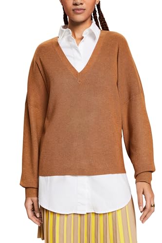ESPRIT Sweter damski, 239/Caramel 5, XL