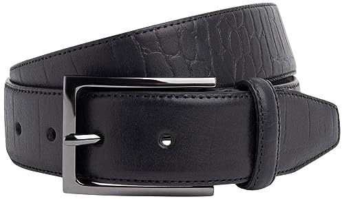 Hackett London Męski pasek Croc Emboss, czarny (czarny), 30