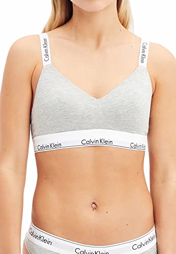 Calvin Klein Biustonosz damski Bralette Light Lined uformowany, szary (Grey Heather), XS