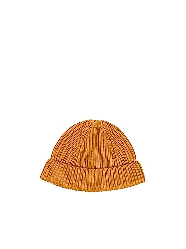 ESPRIT Prążkowana czapka beanie, 100% bawełna, żółty, jeden rozmiar