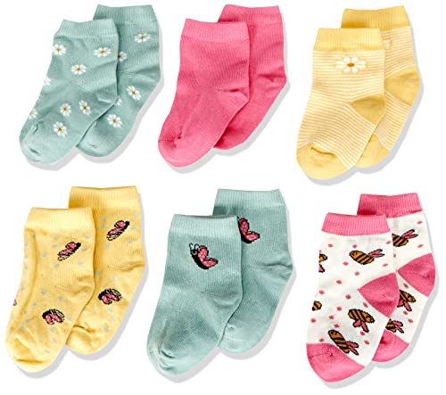 NAME IT Baby Girls NBFLINA 6P skarpety, niebieski (Blue Surf), 62/68, Blue Surf, 62/68 cm